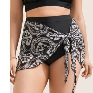 BloomChic Bandana Print Patchwork Bowknot Swim Bottom